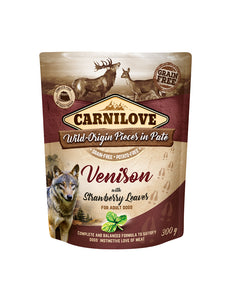 Carnilove Dog Pouch Paté Venison with Strawb 300 g